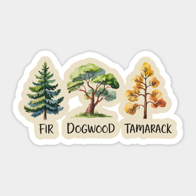 Subtle Anti Trump Fir Dogwood Tamarack Funny Tree Sticker by ArtistTee ⭐⭐⭐⭐⭐
