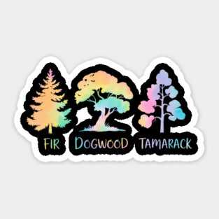 Subtle Anti Trump Fir Dogwood Tamarack Funny Tree Pun Political Nature Design Sticker