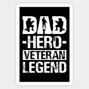Vintage Dad Hero Veteran Legend  | Patriotic Father's Day Gift Magnet
