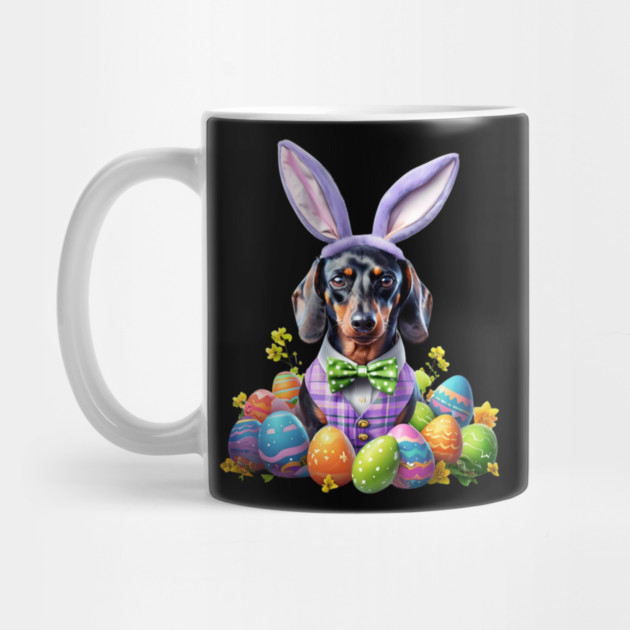 Funny Easter Day Dachshund Bunny Costume by Creatifly Graphic Tees