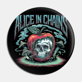 ALICE IN CHAINS - APPLE AND SKUL Pin