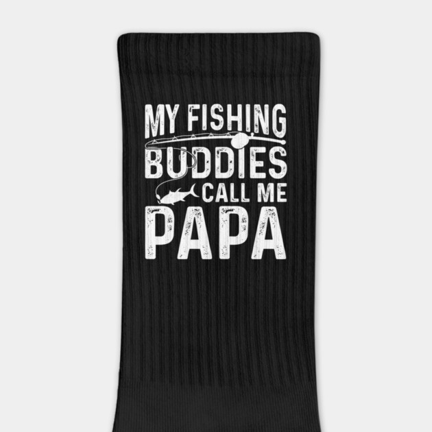 Vintage My Fishing Buddies Call Me Papa T-Shirt | Funny Grandpa Fishing Gift by Prinyos