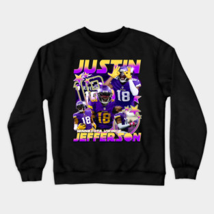 Justin Jefferson Retro Collage Crewneck Sweatshirt