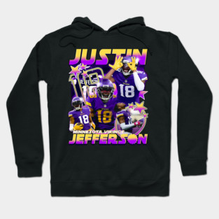 Justin Jefferson Retro Collage Hoodie