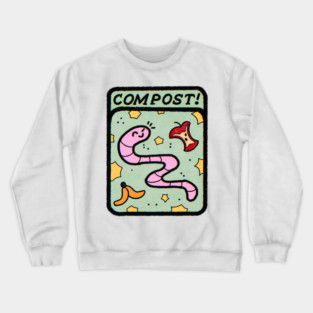 Big Cute Compost Worm Crewneck Sweatshirt