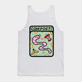 Big Cute Compost Worm Tank Top