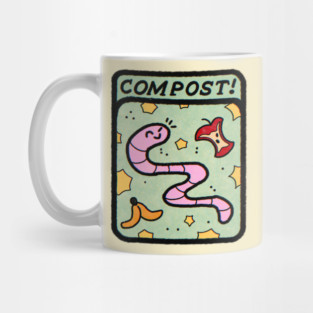 Big Cute Compost Worm Mug