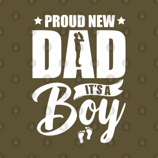 Vintage Proud New Dad – It's A Boy T-Shirt | Funny First-Time Father Gift by Prinyos