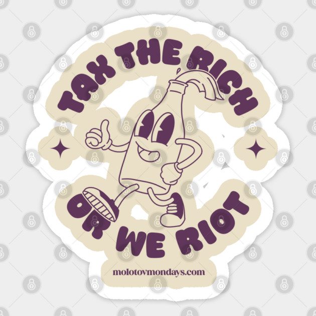 Tax the rich! Sticker by boothy