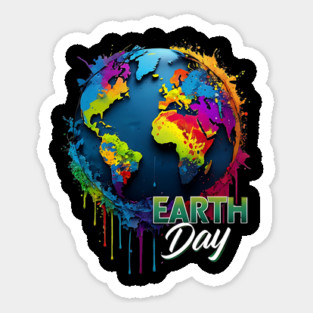 Earth Day Earth Planet Sticker