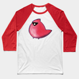Kawaii Watercolor Cardinal Baseball T-Shirt