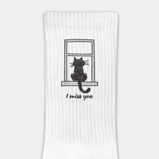 Cat Doodle Art: I miss you by Jiyoun's Store 1