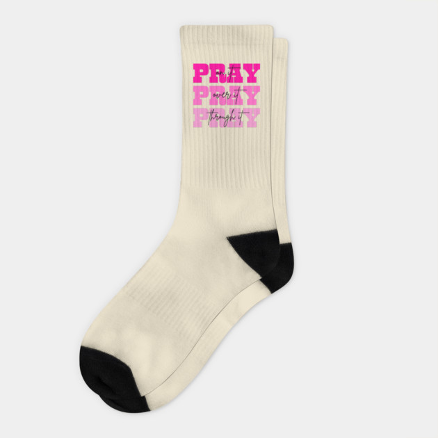 Pray On It Religious Mom Mother's Day Socks by The WYLD Tribe