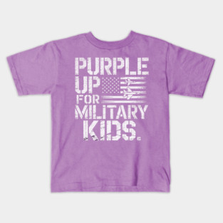 Purple-Up-For-Military-Kids-Support-Military-Child-Month Kids T-Shirt