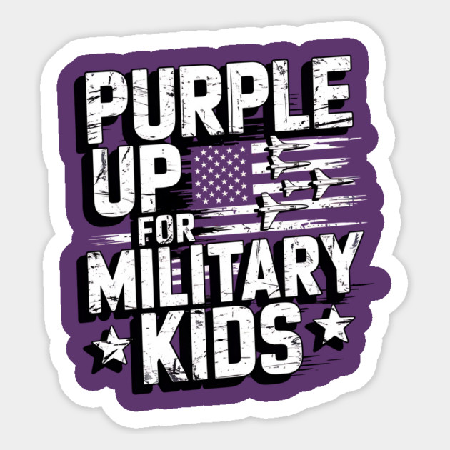 Purple Up For Military Kids Flag Military child Month Magnet by ArtistTee ⭐⭐⭐⭐⭐