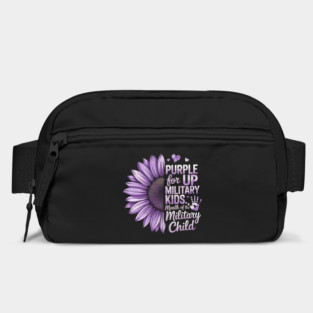 Sunflower Purple Up For Military Kids Military Child Month Floral Support Design Bag