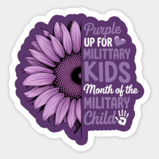 Sunflower-Purple-Up-For-Military-Kids-Military-Child-Month-Floral-Support Sticker