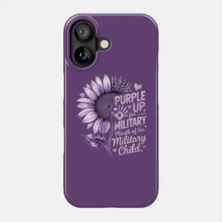 Sunflower Purple Up For Military Kids Military Child Month Phone Case