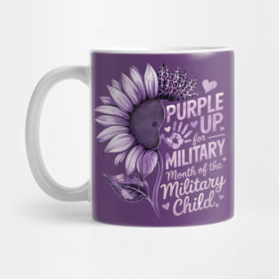 Sunflower Purple Up For Military Kids Military Child Month Mug