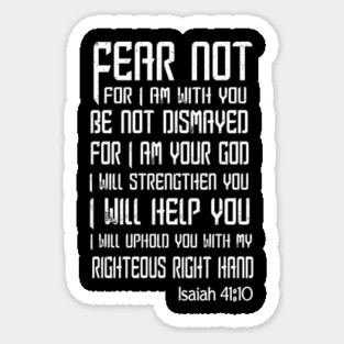 Fear Not Bible Scripture Christian Art Sticker