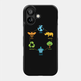 Save Bees Rescue Animals Recycle Plastic Earth Day Phone Case