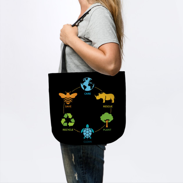 Save Bees Rescue Animals Recycle Plastic Earth Day by Creatifly Graphic Tees