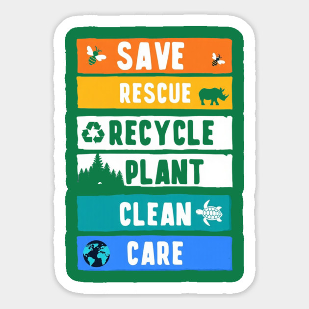 Earth Day, Environment Day, Save The Planet Magnet by Creatifly Graphic Tees