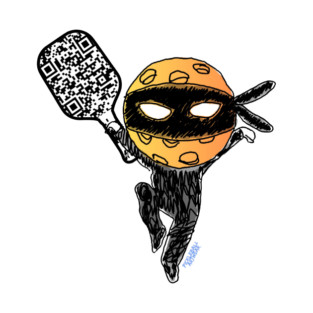 Toy Car Driving Roadway with Ninja pickleballer. T-Shirt