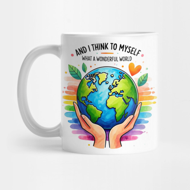 And I Think To Myself What A Wonderful World Earth Day by Creatifly Graphic Tees
