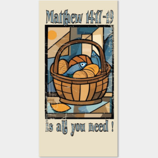 5 Loaves 2 Fish (distressed) Posters and Art