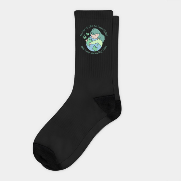 Mother Is Like An Ever-Giving And Ever-Renewing Tree Socks by Creatifly Graphic Tees