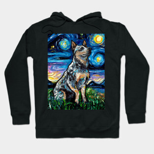 Blue Heeler Night Hoodie