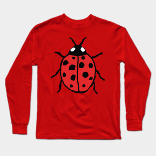 Cute Hand-Drawn Ladybug Long Sleeve T-Shirt