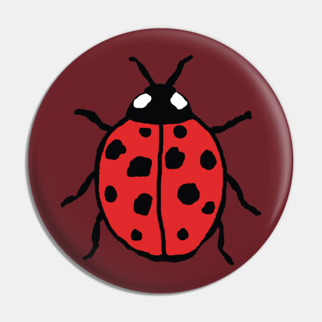 Cute Hand-Drawn Ladybug Pin by DonWillisJrArt