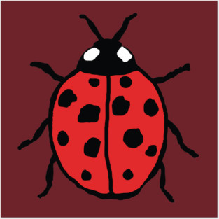 Cute Hand-Drawn Ladybug Posters and Art