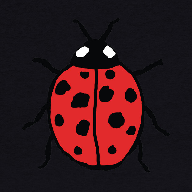 Cute Hand-Drawn Ladybug by DonWillisJrArt