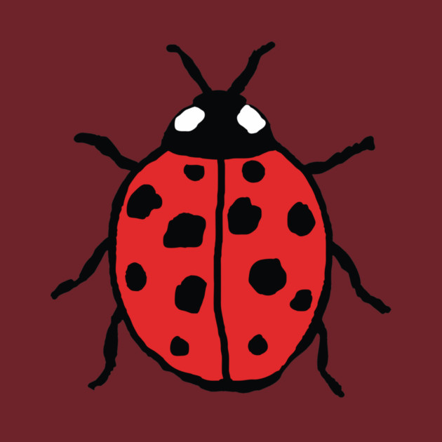 Cute Hand-Drawn Ladybug by DonWillisJrArt