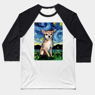 Chihuahua Night Baseball T-Shirt