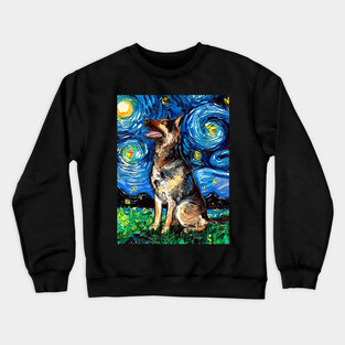 German Shepherd Night 2 Crewneck Sweatshirt