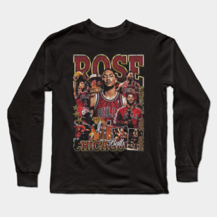 Derrick Rose Chicago Vintage Long Sleeve T-Shirt