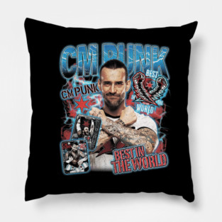 CM Punk Retro Bootleg Pillow