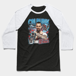 CM Punk Retro Bootleg Baseball T-Shirt
