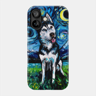 Happy Husky Night Phone Case