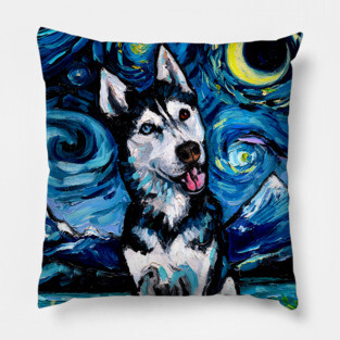 Happy Husky Night Pillow