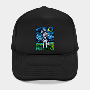 Happy Husky Night Hat