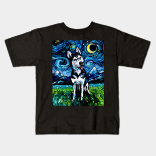 Happy Husky Night Kids T-Shirt