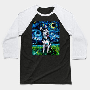 Happy Husky Night Baseball T-Shirt