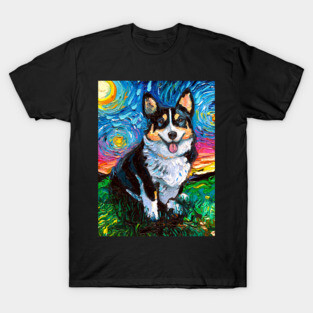 Tri Color Corgi Night T-Shirt