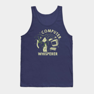 Computer Whisperer Funny Cat by Tobe Fonseca Tank Top