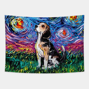 Beagle Night Tapestry